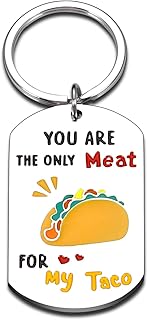 perleddom I Love You Gifts for Him Anniversary Birthday Keychain Gifts for Husband Boyfriend Fiance Him Engagement Wedding Stocking Stuffer Gift for Groom Men from Wife Girlfriend Taco Gifts