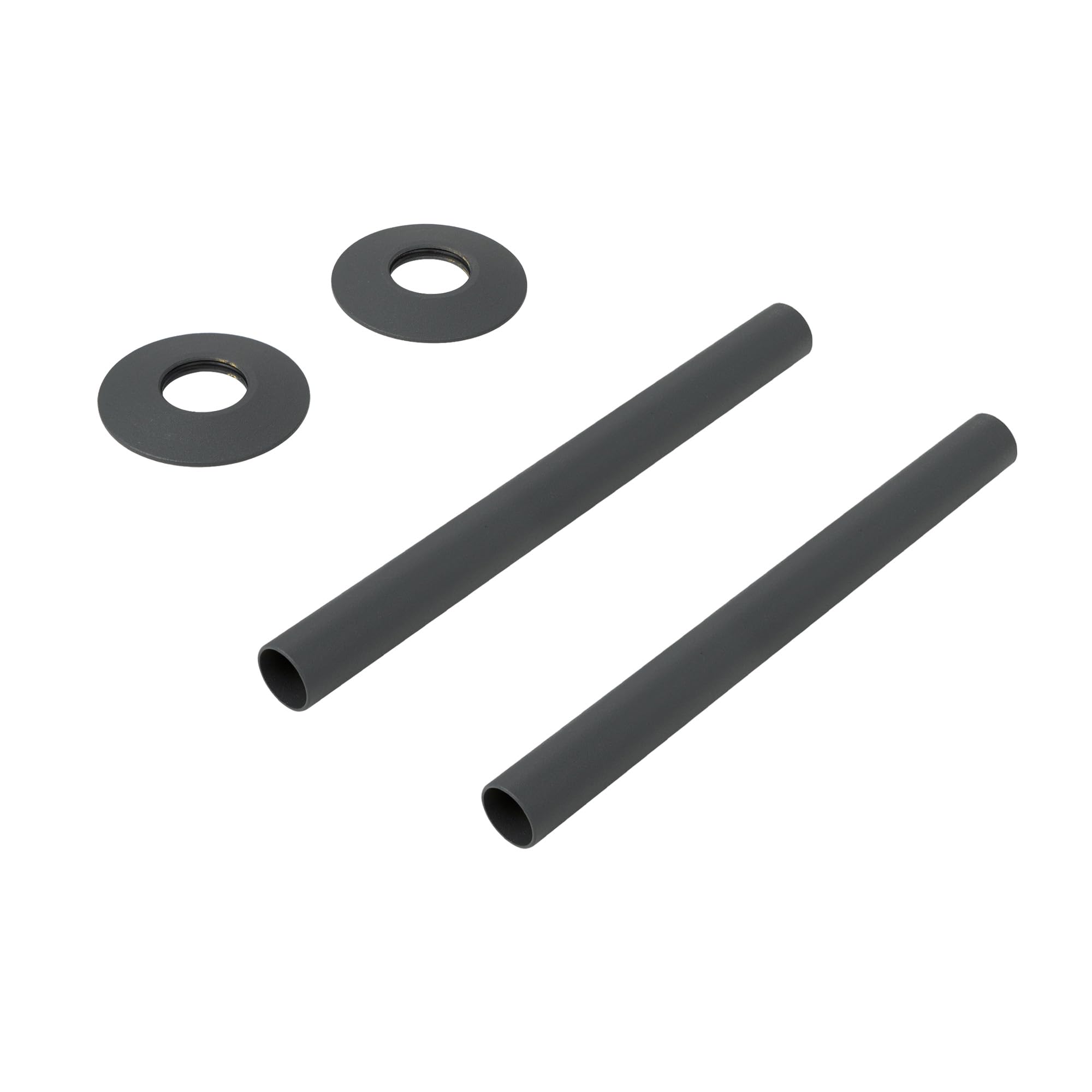 VANCOCO 2 Pack Anthracite Grey 130mm×15mm Radiator Pipe Sleeves