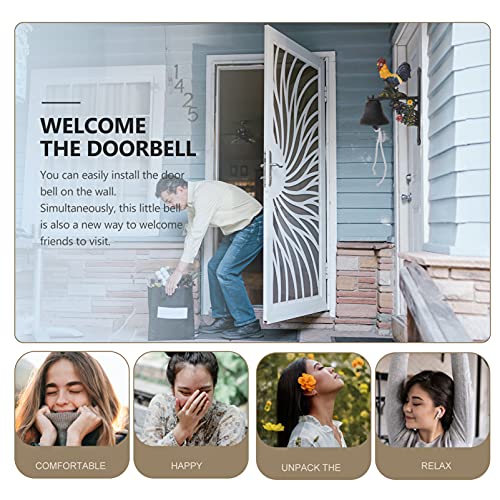 Cabilock Campainha vintage antiguidade campainha montada na parede, sinos de metal rústicos para amb