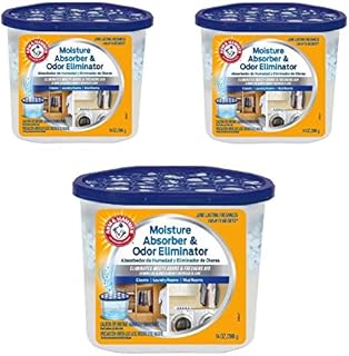 Arm & Hammer FGAH14 14 Moisture Absorber & Max Odor Eliminator Tub, 14 oz (3 Pack)