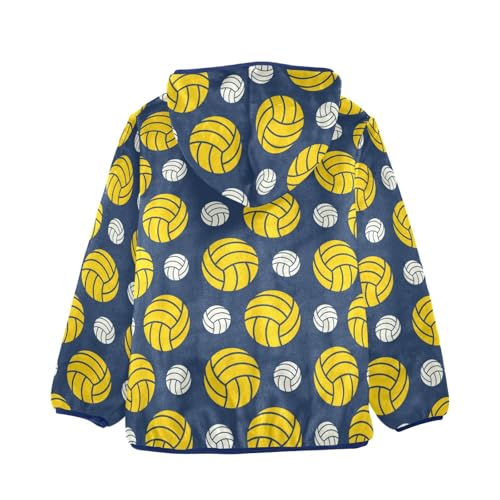 Volleyball Girls Fleece Jacket Girls Fall Jacket Girls Zip Up Hoodie Girls Sherpa Jacket 2-10T2