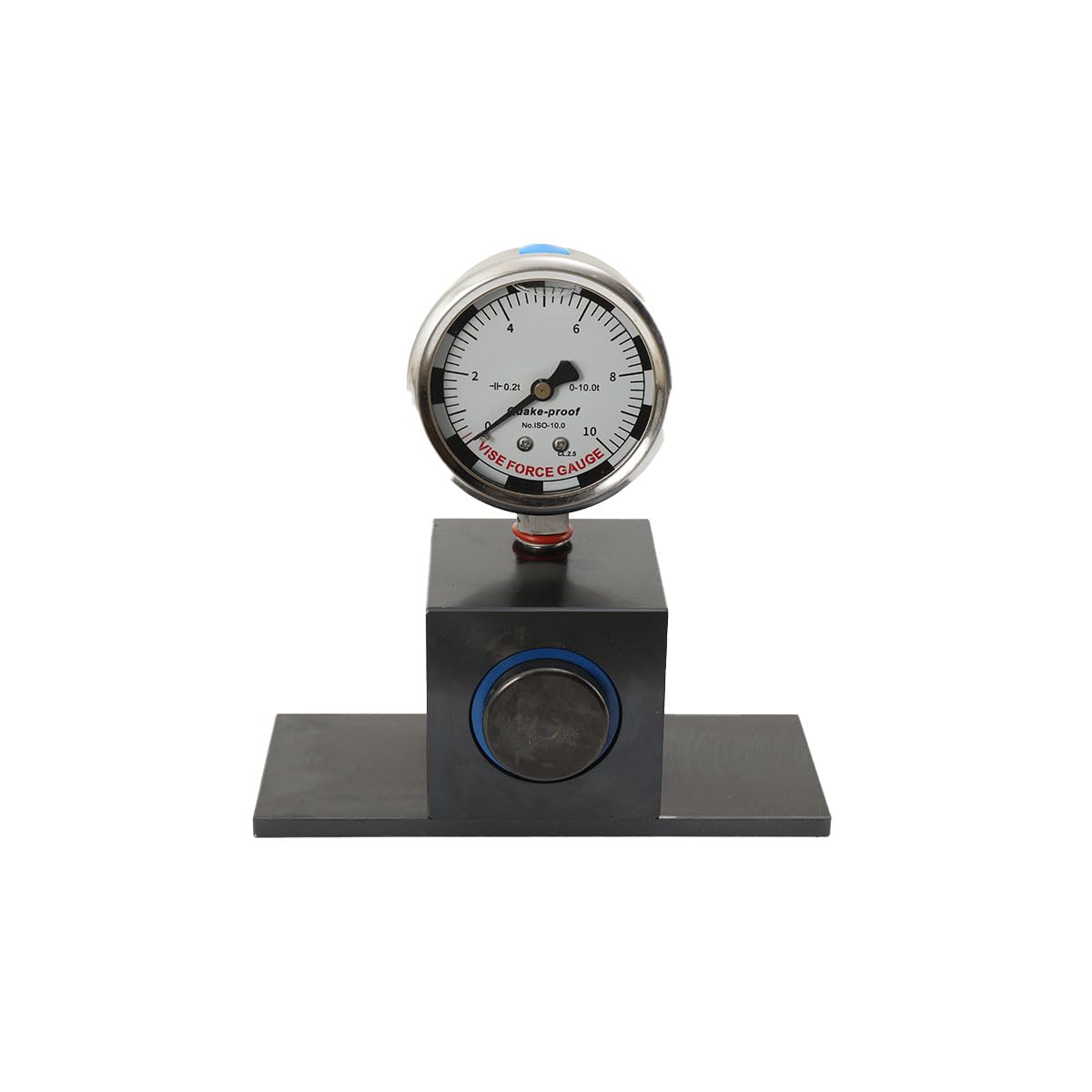 Hydraulisches Spannkraftmessgerät für Schraubstöcke, 0–10T Messbereich 0,2T Teilung, Druckmessgerät für Prüfung auf lockere Werkstücke oder Werkzeugvibrationen