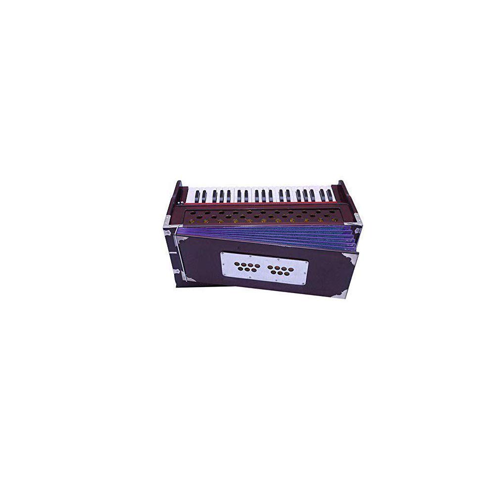 Harmonium 9 Stopper 2 Stimmzungen-Koppler-Funktion, 7-fach Faltenbalg, 42 Tasten, abgestimmt - 440 Hz, geeignet für Yoga, Bhajan, Kirtan, Shruti, Mantra