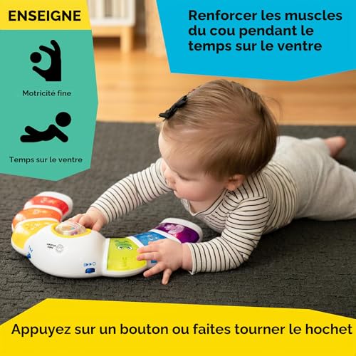 Baby Einstein, Glow & Discover Light Bar, Jouet Musical Piano d’activités avec Lumières, Musique & Hochet, 3 Modes: Animaux, Couleurs, Xylophone - Multilingue, pour Enfants à partir de 3 Mois – vue 6