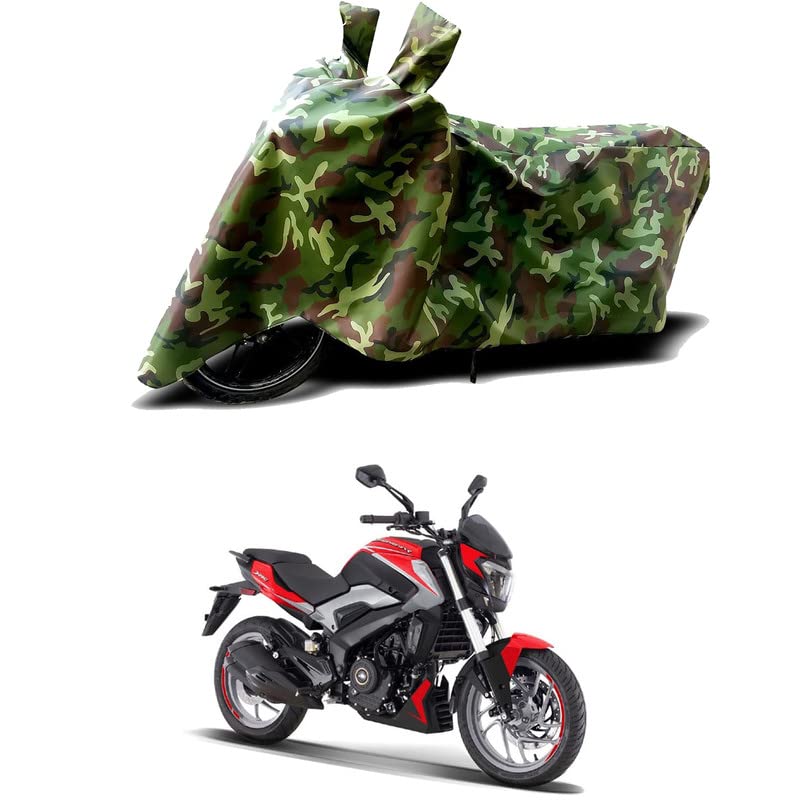Image of 100% Water Resistant Bike Scooty Two Wheeler Body Cover Compatible for Bajaj Dominar 250 STD /UV-Rays /Heat Protection /Birds Dropping /Scratchproof /Dust Proof /Waterproof /All Varient[Green MJ]