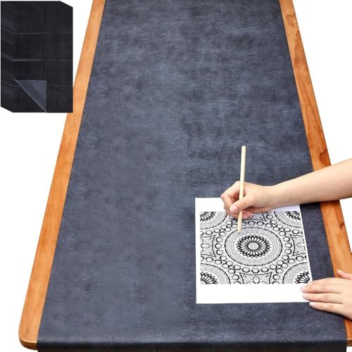 Qussedser 2 Hojas de Papel de Transferencia de Carbón de Grafito Grande de 20,3 X 275,6 Pulgadas para Calcar Papel Carbón Encerado Negro