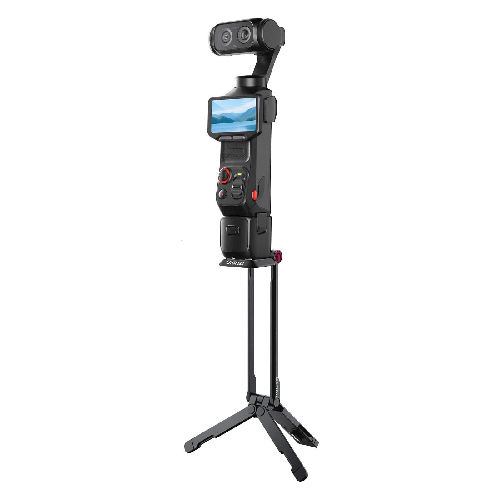 ULANZI MA66L treppiede per fotocamera compatibile con Insta360 Luna Pro | Arca-Swiss, supporto a sgancio rapido con supporto da 1/4, supporto magnetico pieghevole per selfie, per riprese video POV