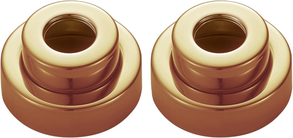 2pcs Golden Decorative Flange Cover, Stainless Steel Escutcheon Cover Plate for 0.98inch Water Pipes