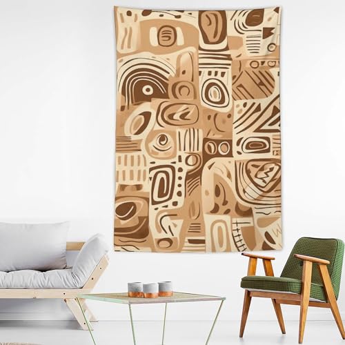 Tapisserie murale tissu léger blanc imprimé abstrait esthétique