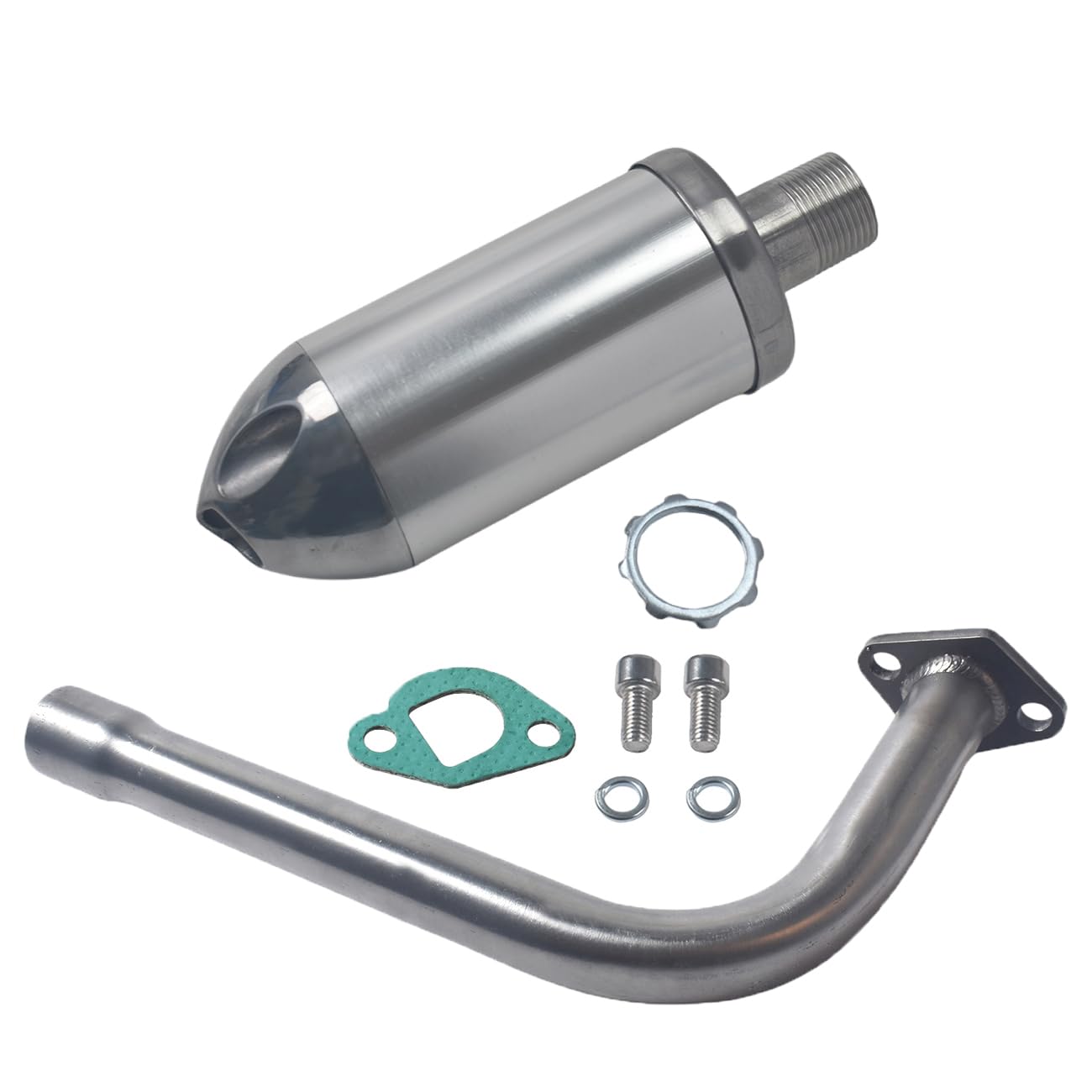Exhaust Muffler Kit For Coleman Powersports CT200U BT200X KT196 MB200,For Honda GX160 GX200，For Predator 212cc 196cc/6.5HP Gas Mini Bike Go Kart