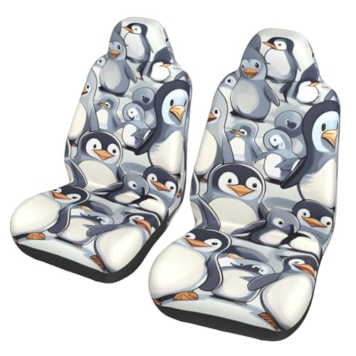 Fundas de asiento universales antideslizantes para coche y SUV con diseño de pingüino