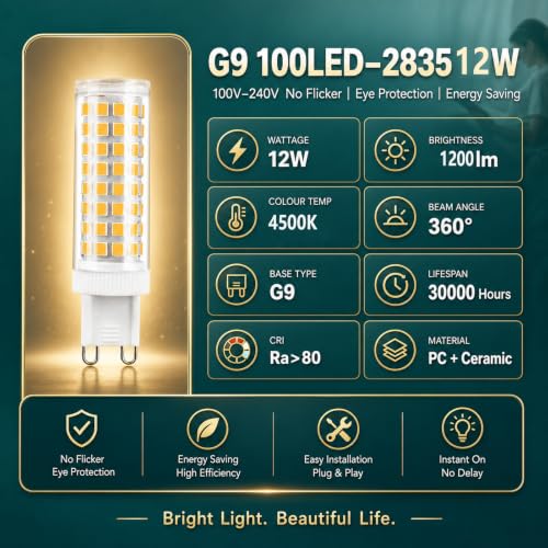 Bombillas LED G9 sin parpadeo para solucionar el cansancio visual en casa 2