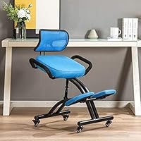 Ergonomische knielende stoel, houding corrigerende stoel, schuine knielende stoel, verstelbare kruk met gegoten schuimkussen en zwenkwiel voor thuis en op kantoor