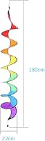 Vista 3 de Molino de viento colorido colgante de tela de nylon, PVC colorido plegable 140Cm espiral molino de viento colorido hilanderos de viento tienda