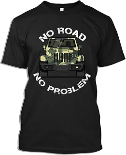 Offroad 4x4 Tshirt Retro Vintage No Road No Problem Offroad 4x4 SUV Gift T-Shirt for Men Women