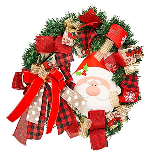 TONGQU Corona Navideñas, Coronas Navideñas de Puerta de Entrada Artificiales para Colgar en la Pared del hogar o decoración navideña de Invierno,E,50CM Cover
