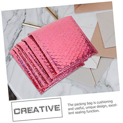 STOBOK Envelopes Bolha Envelopes Coloridos 100 Peças Bolha Colorida Cor Rosada Película De Alumínio