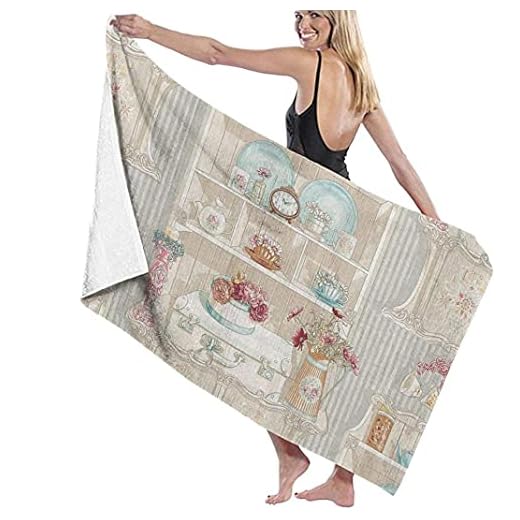 Handduk,Engelska Tekoppar Badhandduk Mikrofiber Snabbtorkande Supermjukt Vattenabsorption Strandhandduk Lämplig För Barn Och Vuxna Resor Yoga Simning Och Camping 80 * 130Cm