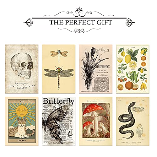 Koskimer 50Pcs Vintage Wall Collage Kit Aesthetic Pictures, Posters For Room Aesthetic Vintage, Cottagecore Room Decor For Bedroom Aesthetic, Cute Dorm Photo Collage For Teen Girls, Botanical Wall Art #TOP5