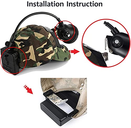 Lampe frontale camouflage 10W et chapeau S10 pour vos nuits de pêche - 3