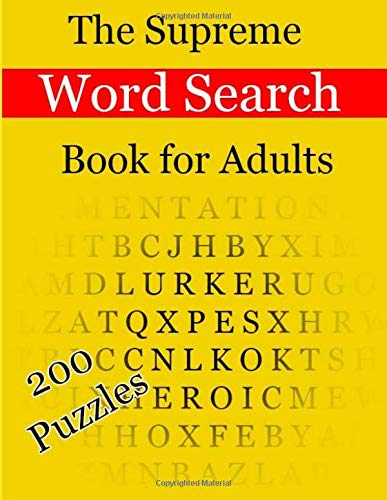 Amazon.com: The Supreme Word Search Book for Adults: Large-print brain ...