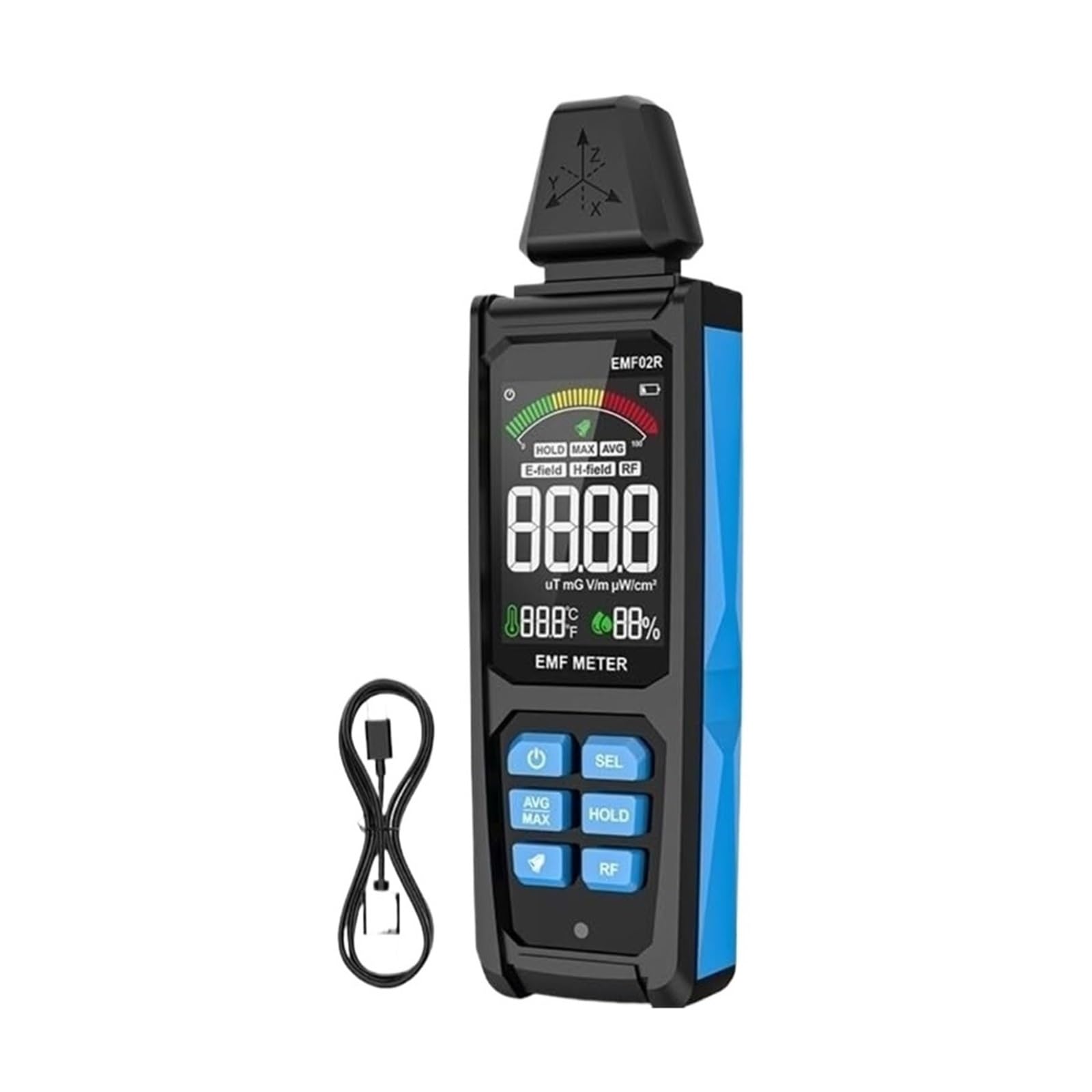 Medidor de campos electromagnéticos Medidor De Campo Electromagnético Probador Radiación Detección Analizadores EMF para construcciones