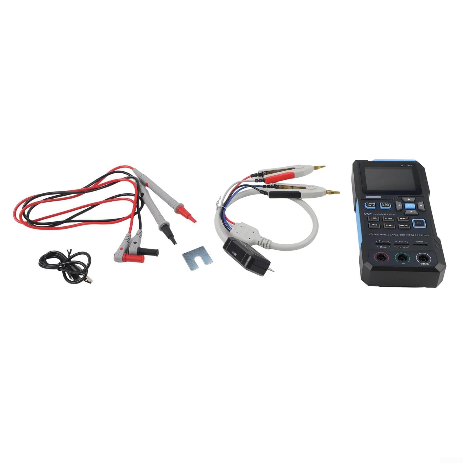 Misuratore digitale LC1020E, tester portatile di induttanza di capacità, con 0,3% di precisione, ponte Kelvin a quattro terminali, per l'ordinamento delle parti elettroniche e (LC1020E in inglese)
