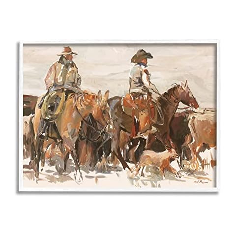 Stupell Industries Cowboys and Horses Painting Cover