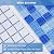 Adedeo Glass Pool Tile Mosaic Backsplash Mixed Blue 12 Inch 5-Pack