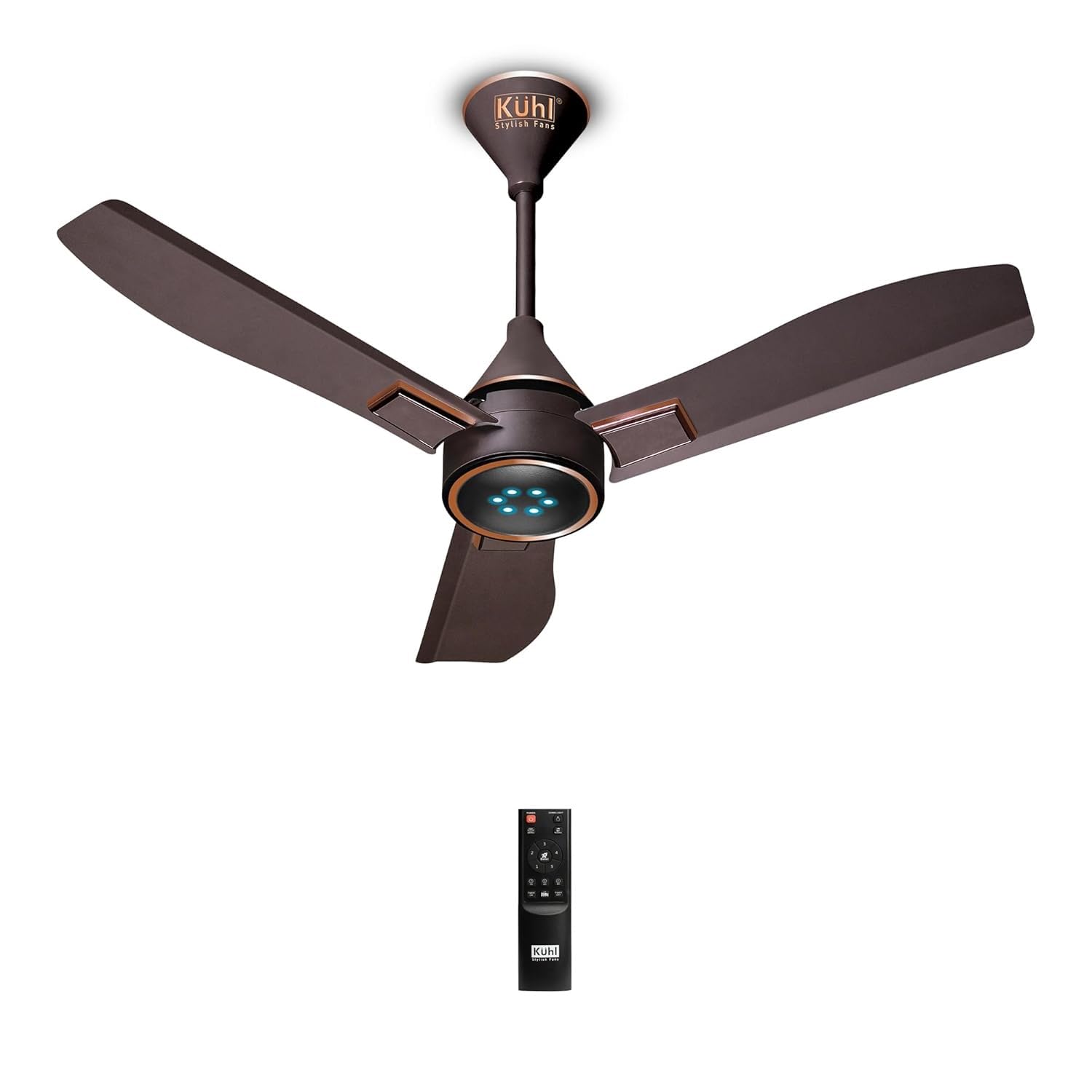 KUHL Arctis A1 900 Mm BLDC 65% Power Saving BLDC Ceiling Fan With Remote | BEE 5 Star Rated & ISI Marked | High Air Flow | 5 Year Warranty On Motor | Espresso,Black-image-6