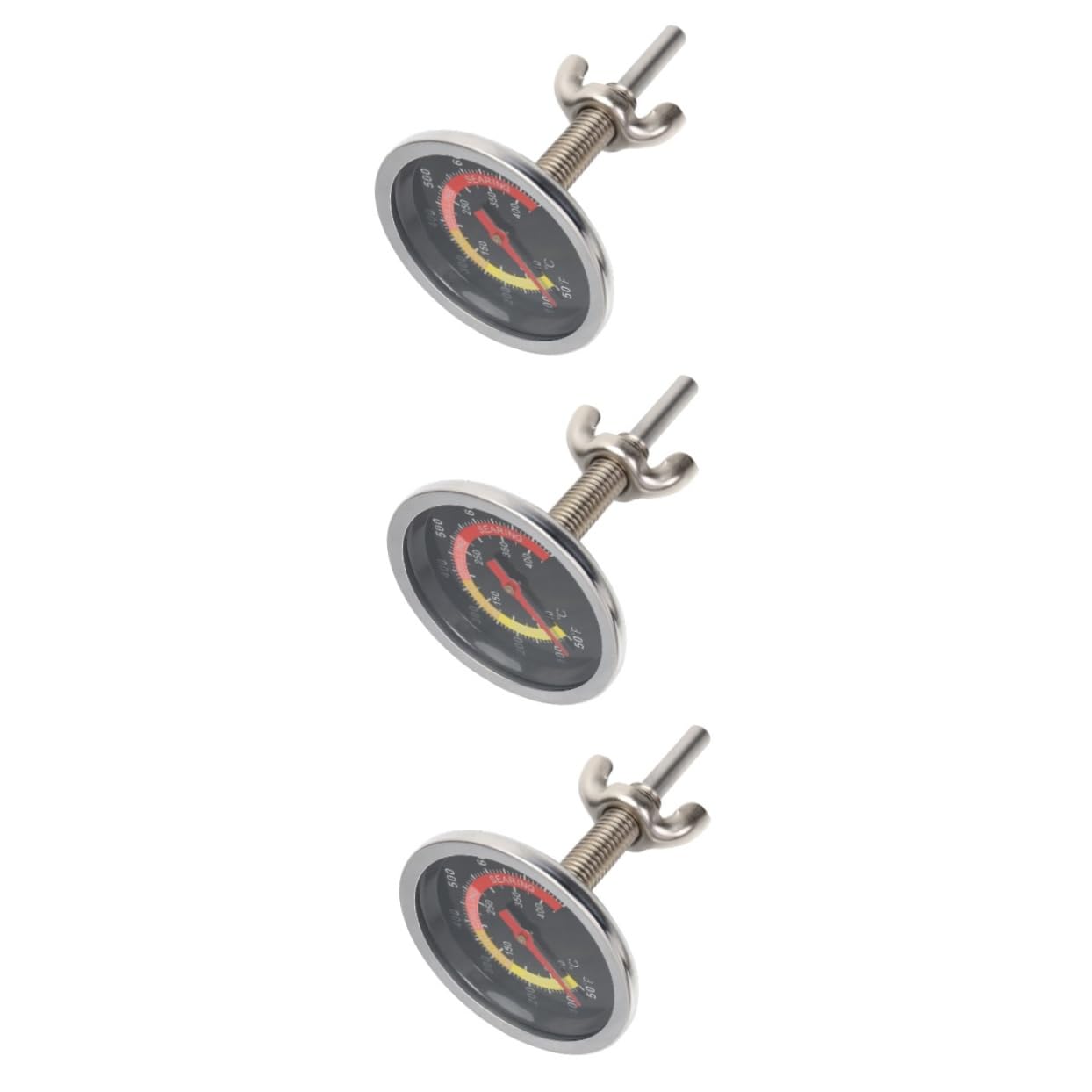 Cabilock 3pcs Meat Thermometers for Grilling Kitchen Oven Thermometer Stainless Steel Food