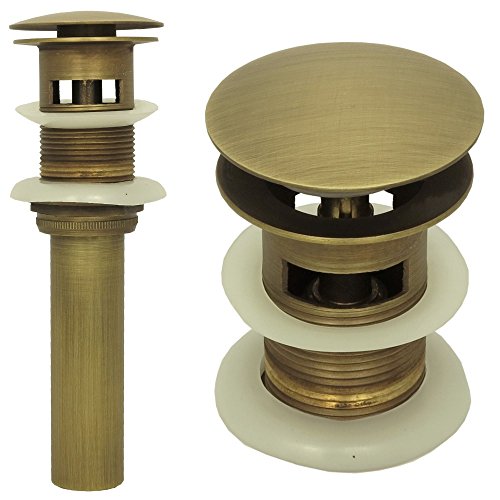 bonde de lavabo avec trop plein push open universelle Ensemble bonde pop up en antique vasque accessoires de salle de bain de vidage lavabo bonde de vidage Cover