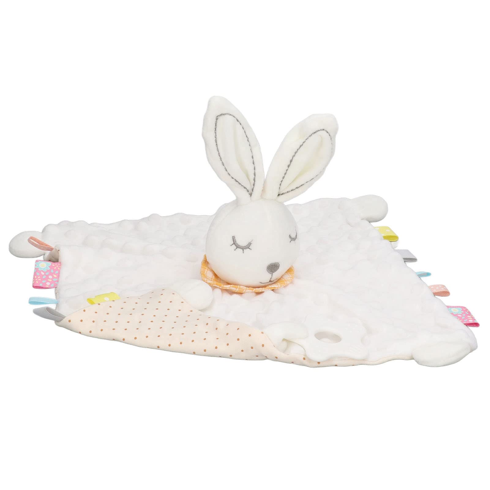 Baby Bunny Security Blanket, Accompany Granular Touch Enrich the Senses Baby Snuggle Bunny Blanket for Bed