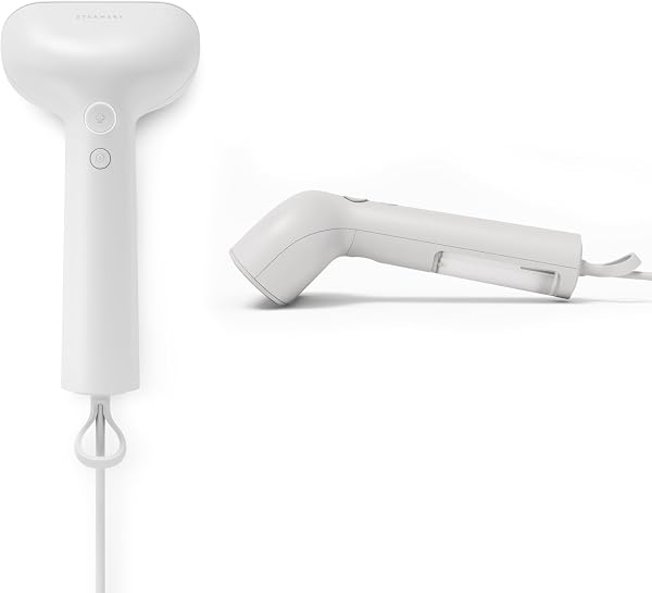 Steamery Ferro da stiro a vapore Cirrus Core, 1350W, Emissione vapore 21g/min, Pronto in 15 Secondi,Tecnologia Dry Steam, Anello per appenderlo, Serbatoio trasparente, Portatile, Bianco - 2