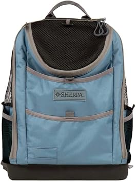 Sherpa Elevation Pet Backpack for Cats & Dogs, Blue, Medium
