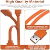 Cable Micro USB para JBL Clip 3, Clip 2, Flip 4, Flip 3, Flip 2, Charge 3 | para JBL Charge 2, Pulse 3, Pulse 2, GO 2, Micro II, Trip, Link 20 Altavoz Portátil, Cable Plano, 25cm, Naranja 8
