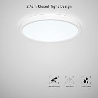Epicflare LED Mennyezeti Lámpa Kerek 24W Hideg-Meleg Fehér Fürdőszoba Konyha Nappali 3