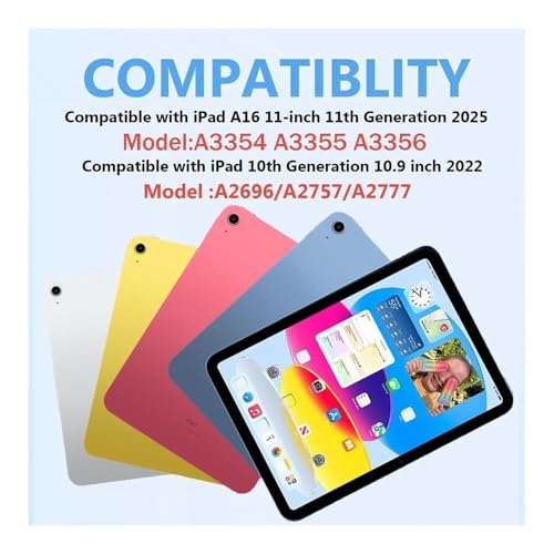 Funda con teclado retroiluminado para iPad Air 11 2024 y iPad 10.9 en color azul cielo 3