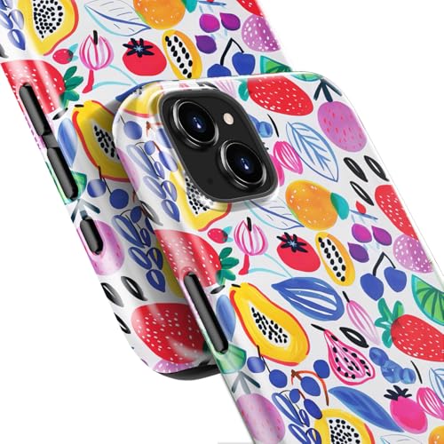 Coque iPhone 14 Plus chic et raffinée protection double couche fleurs sauvages