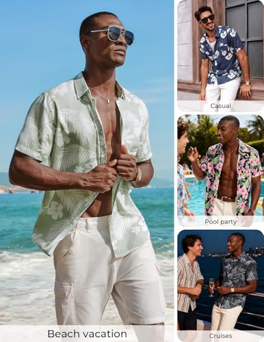 50% Off PJ PAUL JONES Men's Hawaiian Shirt - Use Code 4A2I36AI - Image 4