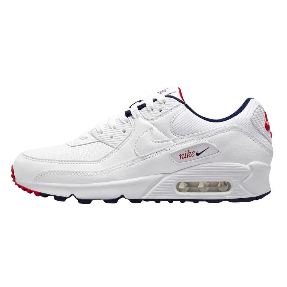 Nike Air Max 90 Women Shoes (Numeric_3) White/Navy-RED (B09XXZZRHV) Amazon Price History, Amazon Price Tracker