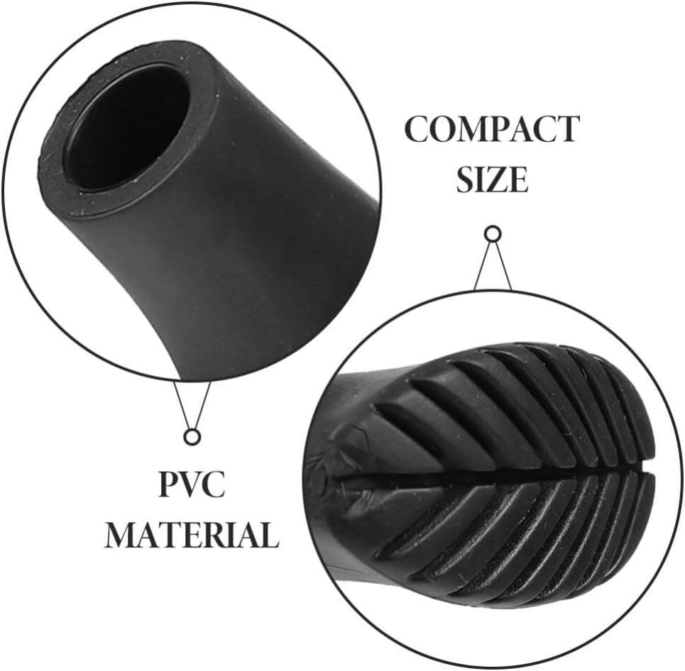 Toddmomy 20pcs - Hiking Pole Tips Plastic Foot Covers for Trekking Sticks and Canes Easy to Install Shock Absorbing Design for Outdoor Use