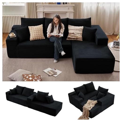 Versatile Modular Corduroy Sectional Sofa