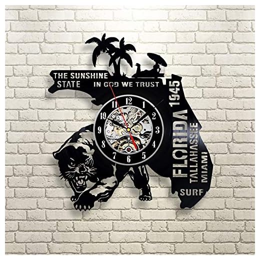 Florida gåva USA stad vinylskiva klocka väggdekoration modern vintage konstrum