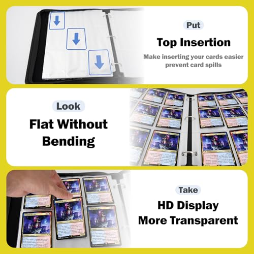 Image of 9 Pocket Card Binder for MTG /YGO /PTCG /Game Cards, Holds 900 Cards,Premium Collector Card Album for Standard Cards,Toys Gifts for Kids(MTG)