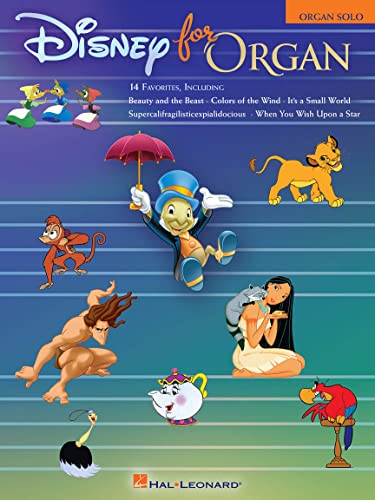 Disney for Organ | Noten für 14 ikonische Film & Freizeitpark Songs in leichten Orgel Solo Arrangements | Anfänger Mittelstufe Orgel Musik für Schüler ... | Beauty & the Beast Frozen: 14 Favorites