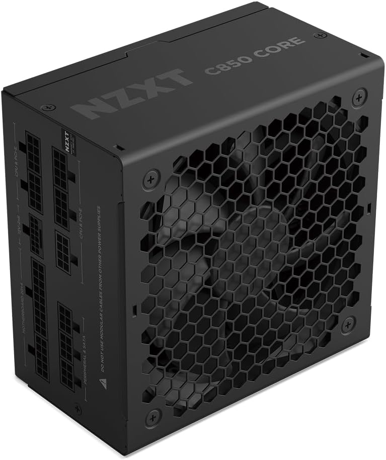 NZXT C850 Gold Core - 850W ATX 3.1 Power Supply, 80+ Gold | 850W ATX 3.1 power supply, 80 PLUS Gold and Cybenetics Platinum, fully modular. Quiet, efficient...