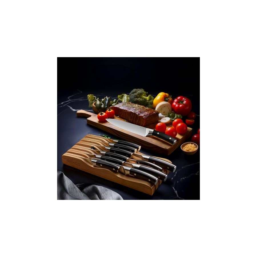 RAXCO-Knives-Set-For-Kitchen13Pieces-Kitchen-Knife-Set-6-Kitchen-Knives4-Steak-KnifesDrawer-Knife-Set-With-Built-in-Sharpener RAXCO Knives Set For Kitchen,13Pieces Kitchen Knife Set-6 Kitchen Knives,4 Steak Knifes,Drawer Knife Set With Built-in Sharpener