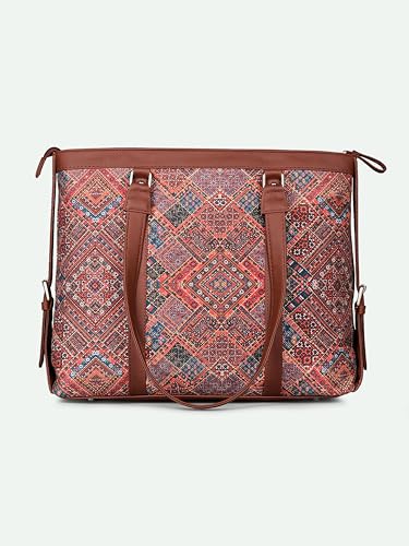 Image of ZOUK Office Bag | Stylish Bags for Office Use | Laptop Bag 15.6 inch | Stylish Tote for Office Use | Purse for Women | Vegan Leather Handbag | Daily & Travel Use