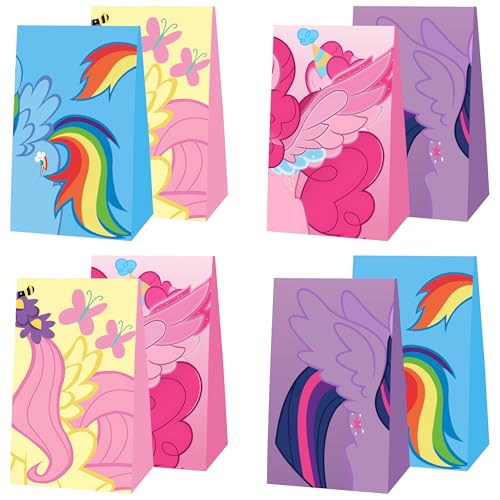 Mzeyapo 12pcs X-M Birthday Party Supplies Bags Candy Cookie Bags Decoration for Cartoon Birthday Party.
